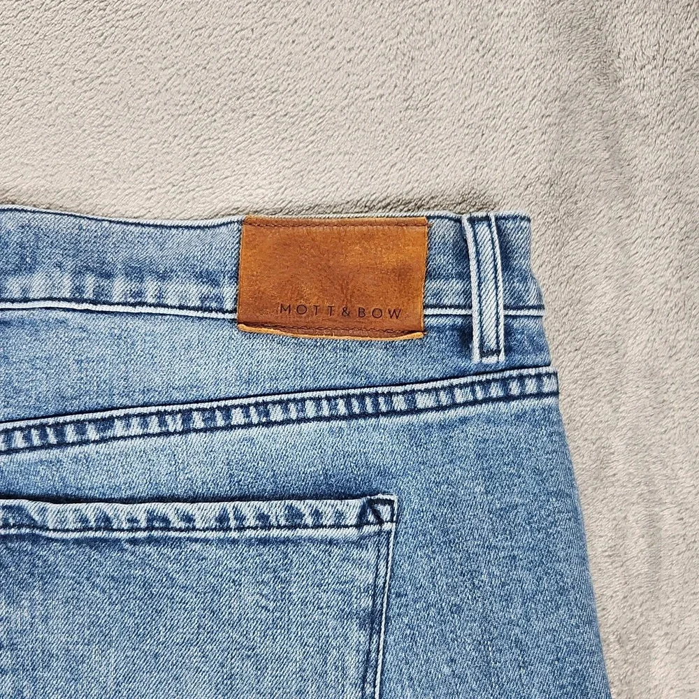 Mott & Bow Warren Slim‎ Straight Jeans Mens 38x32 Blue Stretch Denim Medium Wash